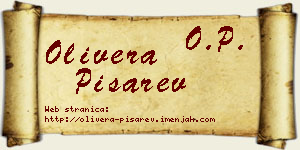 Olivera Pisarev vizit kartica